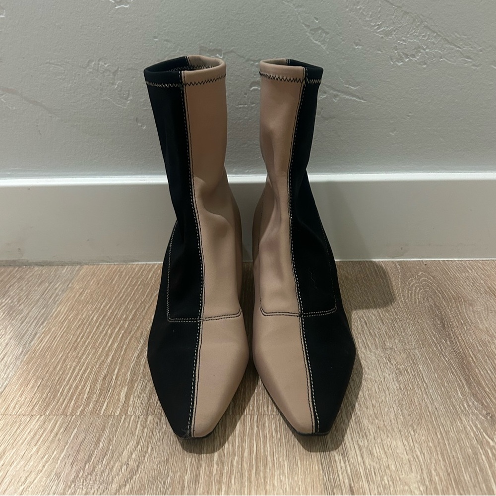 Zara two tone sock booties